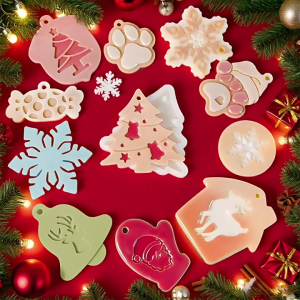 Silicone Christmas Mould Set Decoration for Resin Art Unique Festival Gift