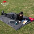 Naturehike Ultralight Portable Floor Mat 20D Double Sided Silicon Coated Plaid Cloth Camping Hiking Picnic Beach Outdoor Tent Ground Sheet Pad Waterproof Footprint Nature Hike Small Medium Large Black. 