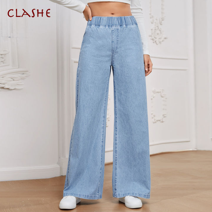 Jeans Women High Waisted Wide Leg Pants Loose Mop Pants Thin