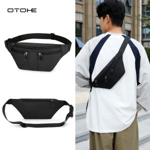 OTOHE Men Women Waist Bag Multiple Compartments Large Capacity Shoulder Bag Waterproof Outdoor Fitness Running Sports Chest Bags Fashionable Casual Phone Cross body Bag