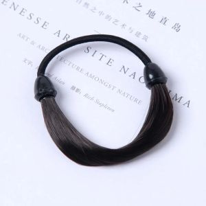 Ball Head Fake Hair Scrunchies Women Fashion Wig Hair Rope Girl Elastic Simulated Hair Band Party Wedding Headwear Hair Accessories