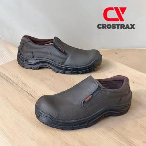 Sepatu Boots Pria Safety Kulit ukuran Sepatu Jumbo Safety Tracking Ujung Besi Proyek Kerja Lapangan Hiking Touring Bikkers