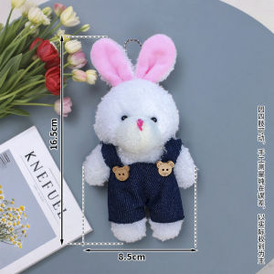 Cute bear romper teddy rabbit backpack pendant animal design plush doll keychain gift