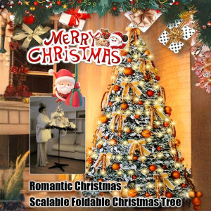 Foldable Christmas Tree 2026 New Home Decoratable  Retractable Shop Scene Arrangement  Christmas Decoration Holiday Supplies
