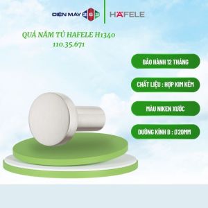 Hafele H1340 110.35.671 - Quả Nắm Tủ  - màu Niken xước - Bảo hành 12 tháng - STM
