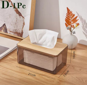 Tempat Tissue Kotak Tisu Tissue Box with Wooden Lid Nordic Minimalist