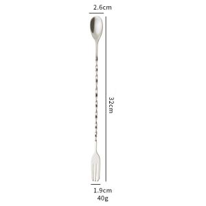 304 Stainless Stirrer Spoon / Double-headed Bar Cocktail Stick / Milk Tea Stirrer / Coffee Stirrer / Long-handled Spoon