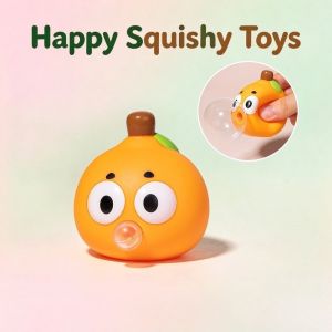 Squishy Toys Bubble Blowing OrangeSqueeze Cute Fruit Plastic Fidget Stress Relief Pocket Interactive Kawaii Gift for girls
