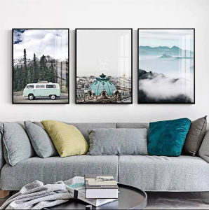 ภาพติดผนัง ลายแมวน่ารักๆ พร้อมส่ง แบบกรอบลอย 1เซ็ตได้ถึง3ภาพ