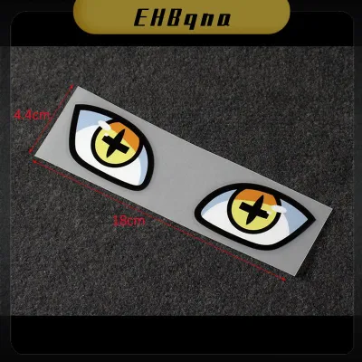 SH💥 Devil Eyes สติกเกอร์ไฟเบรกรถยนต์สติกเกอร์ติดหมวกกันน็อครถยนต์ไฟฟ้าหน้าต่างด้านหลังสติกเกอร์สะท้อนแสงสำหรับรถจักรยานยนต์