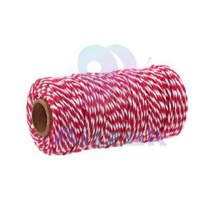 AUK Cotton Rope Colorful Rope Twisted Twine for Handmade Rope DIY Craft Gift Wrap 100m Length