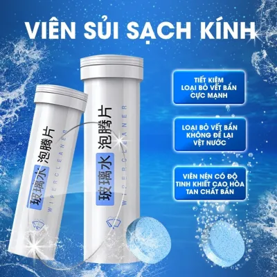 Lọ 15 Viên Sủi Rửa Kính Ô Tô Xe Hơi Đậm Đặc Tiện Dụng (Hàng Loại 1 1 viên = 4L) L01