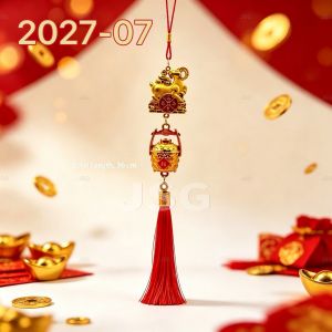 2027 Year of the Sheep Hanging Ornament Fortune Blessing Pendant for Home Christmas Door Decor Gift