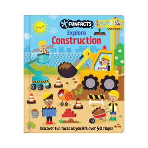 Explore Construction Lift the Flaps Educational Book For Kids to Discover Fun Facts