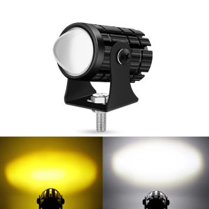 Mini Driving Light For Motorcycle 12V 2 Color Led Light Super bright