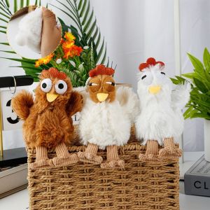 Funny Plush Chicken Pendant Soft Cartoon Hens Egg Laying Hens Keychain Stuffed Doll Toy Hanging Ornament Bag Pendant Bag Decoration