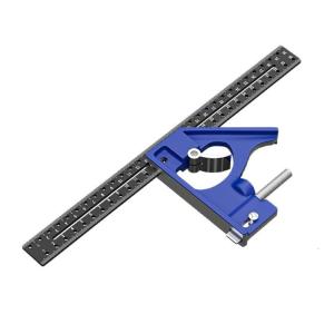 Multiple Purpose Aluminum Measuring Instrument Adjustable Angles Square with Hole Designs Upgrades for Construction Projects