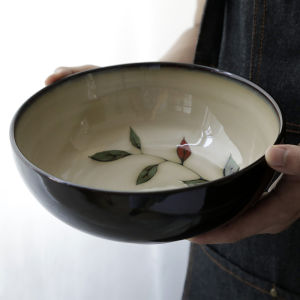 OMK Japanese Style Ceramic Tableware Set Dinner Plate Deep Dish Rice Bowl Large Salah Bowl Dip Saucer Spoon