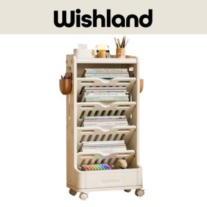 Baby Rack Bookshelf Plastic Storage Organizer Shelf Gift For Kids by WISHLAND