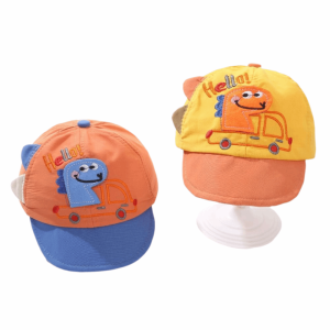 DOWNA Embroidery Kids Hat Breathable Soft Brim Toddler Sun Hat Cute Adjustable Children Cap Children