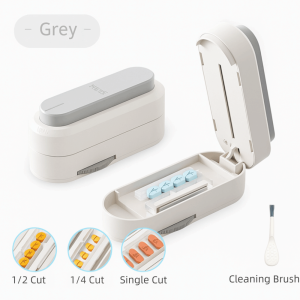 MINIFELE 262 Dustproof Pill Cutter Adjustable Tablet Pill Splitter Multi-functional Vertical Press-Down Cutting Crusher Divider for Small or Large Pills