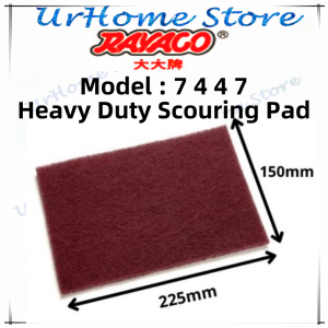 RAYACO 7447 Multi-Use Kitchen & Outdoor Scouring Pad - Heavy-Duty Hand Cleaning Sponge for Glass/Plastic Tailorable with High Performance