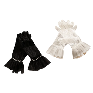 Seethrough Lace Flower Gloves For Formal Occasion Breathable Elegant Wedding Party Accessories Photography Handwear