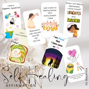 VG Self-Healing Affirmation | Positive | Motivational | Inspiration Cards 12 pieces 1 set
