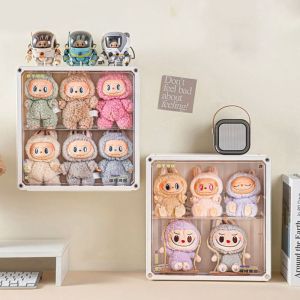 SDFBN Diy Hand-made  Doll Storage Case Transparent Large Capacity  Display Box House Scene Dolls Acrylic  Display Stand Studio