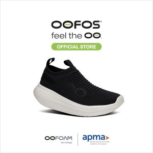 OOFOS Mens Oomy Zen Chalk Black - รองเท้าเพื่อการฟื้นฟู