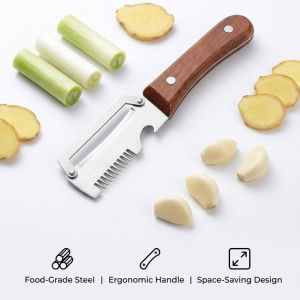 3-in-1 Multifunctional Stainless Steel Onion Cutter/Scallion Slicer/Onion Cutter/Stainless Steel/3-in-1/Multifunctional/Vegetable Shredder/Time Saving/Kitchen Gadget
