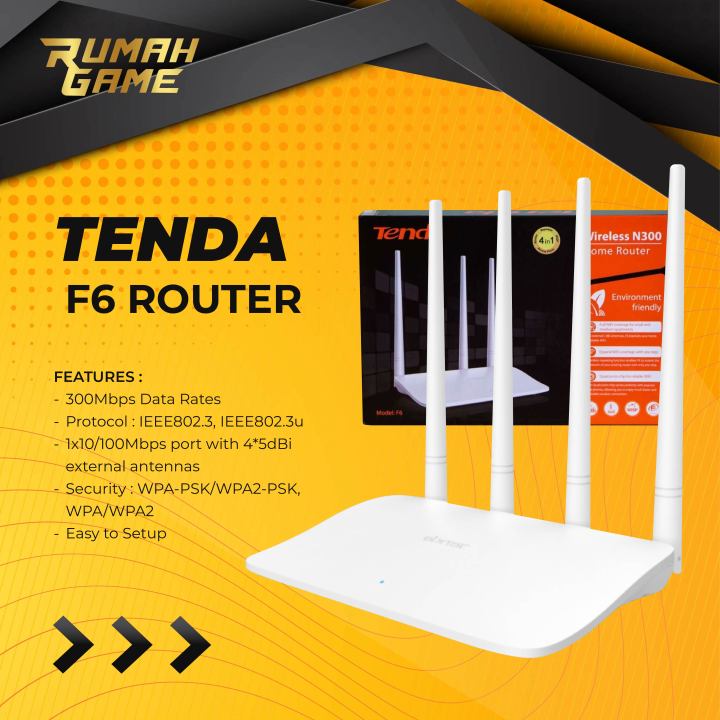 TENDA F6 Wireless N300 Router Tenda F6 Easy Setup Router 4 antena