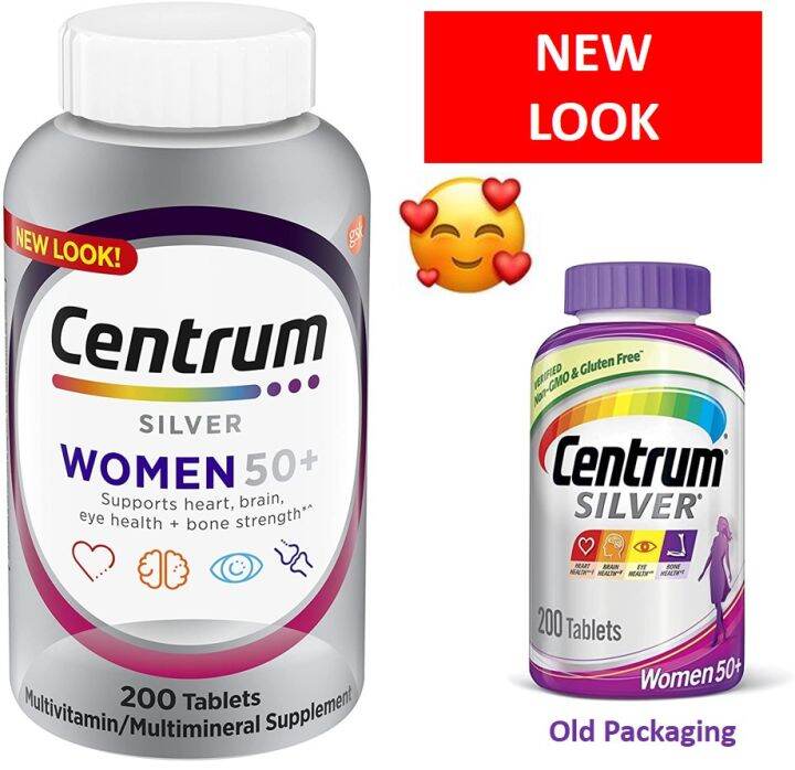 Centrum Silver Multivitamin For Women 50 Plus, 100 Tablets Or 200 ...