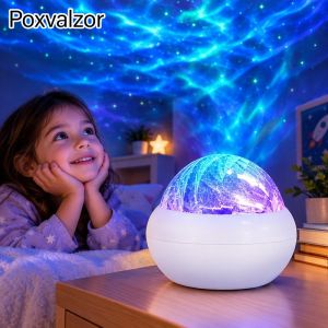 Dynamic LED Aurora Projector Starry Sky Night Light Romantic Mood Lamp For Bedroom Party Decor