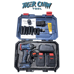 Tiger Claw Tool High Torque Cordless Impact Wrench 880N.M Brushless Electric Wrench Rechargeable 2-in-1 Impact Drill Screwdriver Multi-function Power Tool Set Sepana Elektrik