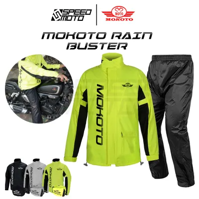 MOKOTO HIGH QUALITY RAIN BUSTER RAINCOAT SET WATER-REPELLENT WINDBREAKER MOTORCYCLE RAIN SUIT UNISEX SPEEDMOTO