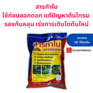 สารทำใบ เร่งใบ ใบเขียว การเติบโต ต้นใหม่ ป้องกันต้นโทรม กระสอบ 10 กก. ตราปลานิลทอง
