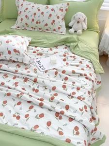 New soft and light bubble gauze summer cooling quilt air conditioning quilt A Summer quilt four-piece set for children summer cool quilt thin summer quilt
