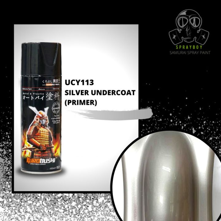 UCY113* SILVER UNDERCOAT SAMURAI SPRAY PAINT 400ML Lazada PH
