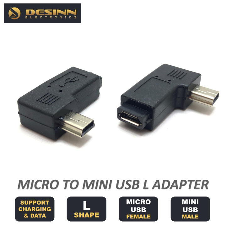 USB 2.0 Adapter Plug USB to Micro USB Adapter 90 Degree Left and Right ...