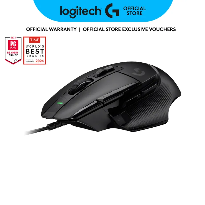 Logitech G502 X Wired Gaming Mouse - LIGHTFORCE hybrid optical-mechanical primary switches, HERO 25K gaming sensor, compatible with PC - macOS/Windows
