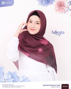 HIJAB SEGI EMPAT MOTIF DAFFI SERIES ADIESTA