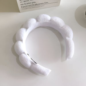 (Eldridge) Sponge Headband for Women Girls Puffy Hair Band Makeup Bubble Retro Terry Cloth Headbands Hair Accesories