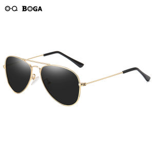 OQ BOGA 5 Màu Thời Trang Aviator Khung Kính Mát Trẻ Em Ngoài Trời Trẻ Em Bảo Vệ Mắt Full Viền Kính Mát