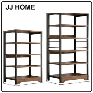【JJ HOME】Wooden Color Bookshelf Office Storage Rack Multi-Layer Shelf Floor Standing Organizer