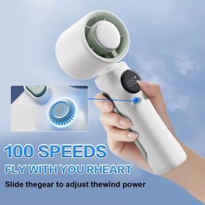 Star-Girl 小风扇可充电风大 mini handheld fans portable fan strong wind hand fan rechargeable High Speed Handheld Fan with Hanging Rope USB Rechargeable Mini Fan Cooling Tools Large Wind Portable Outdoor Fan Office