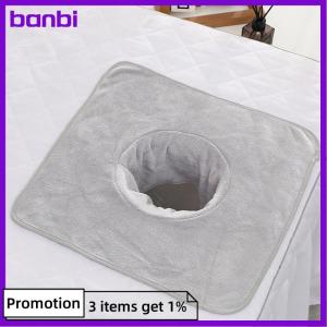 banbi 35x35cm Thickened Beauty SPA Massage Table Planking Face Towel with Hole Bed Bandana