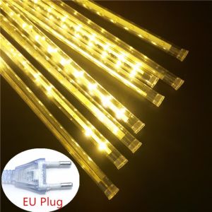 8pcs Tubes Meteor LED Light strip Falling Rain Droop Fairy Lights Waterproof for Party Christmas Decoration lights