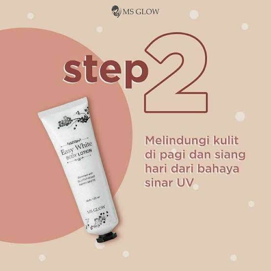 Easy White Body lotion Ms Glow Original Ms glow hand body Pagi Siang