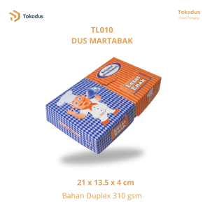 (ISI 50 PCS) Dus Martabak/Dus Roti Bakar Murah/Box Martabak 12 x 16 cm/Box Snack Makanan - Tokodus bandung